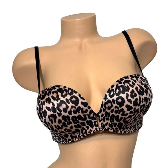 Victoria's Secret 32D Bombshell Add-2-Cups Push-up Multi-way‎ Demi Bra NEW - Picture 1 of 5